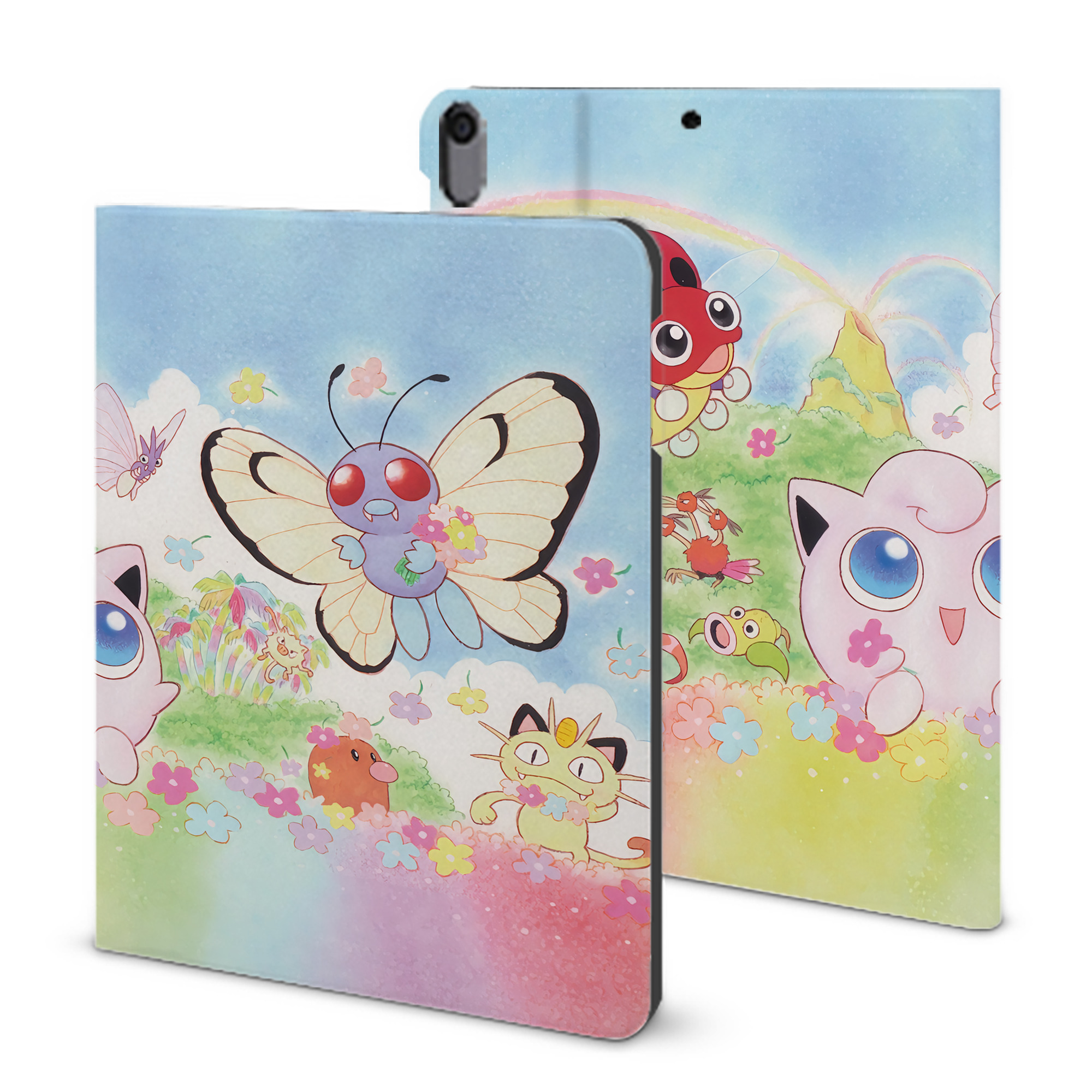 （画像用） ポケットモンスター Pokémon IPad ケース ブック型 PUレザー TPU 耐衝撃 軽量 薄型 ペン収納なし 全面保護 IPad 各モデル対応
